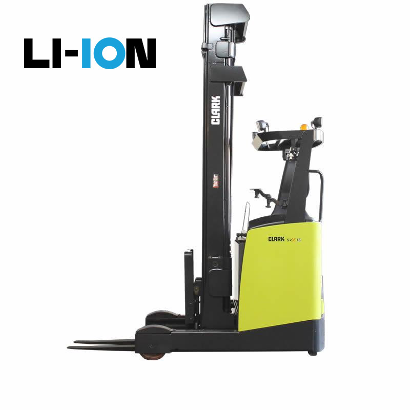 Empilhadeira Clark Retrátil SRX 16 — 1.600 kg 48V Elevação 10.500 mm